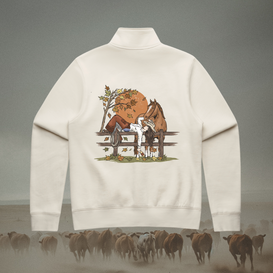 Autumn Cowgirl Ladies Quarter Zip