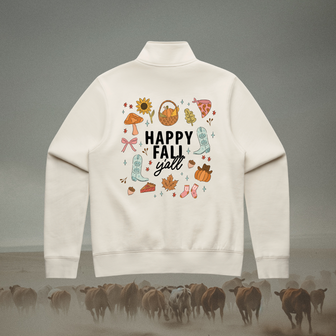 Fall Y'all Ladies Quarter Zip Sweater