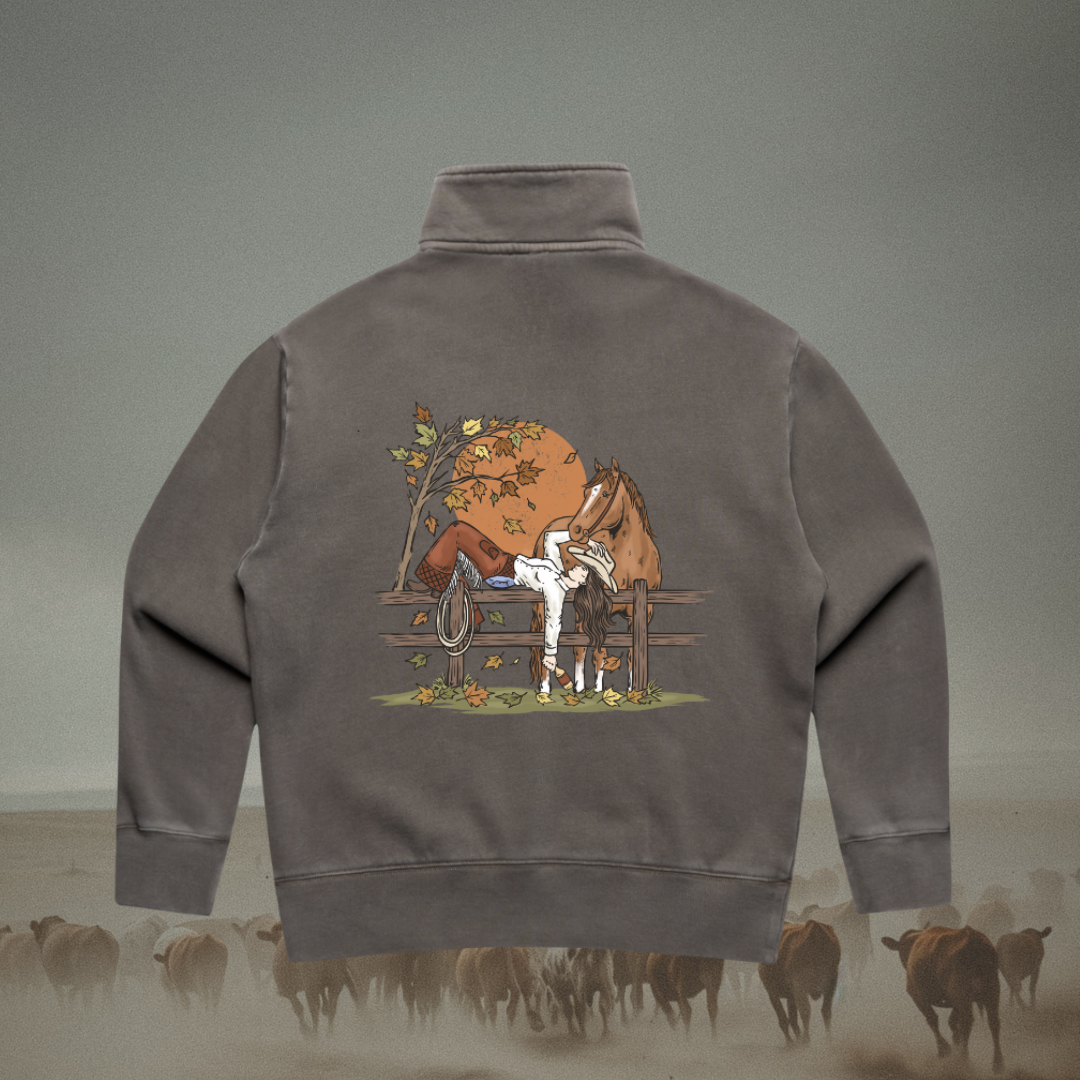 Autumn Cowgirl Ladies Quarter Zip