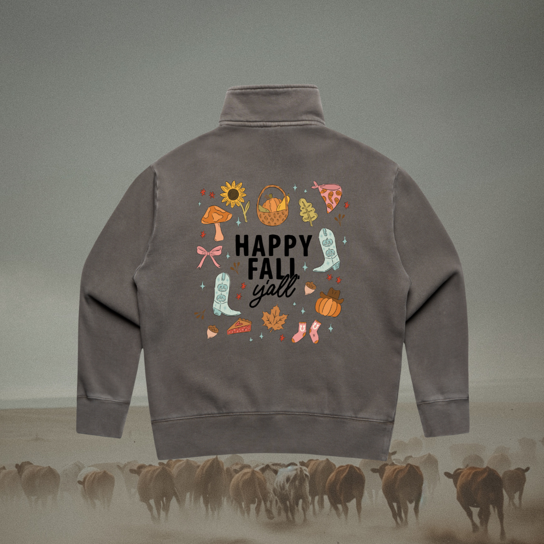 Fall Y'all Ladies Quarter Zip Sweater