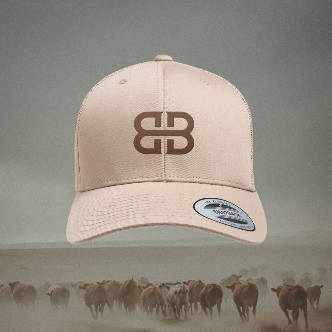 Cattle Brand Khaki Trucker Cap
