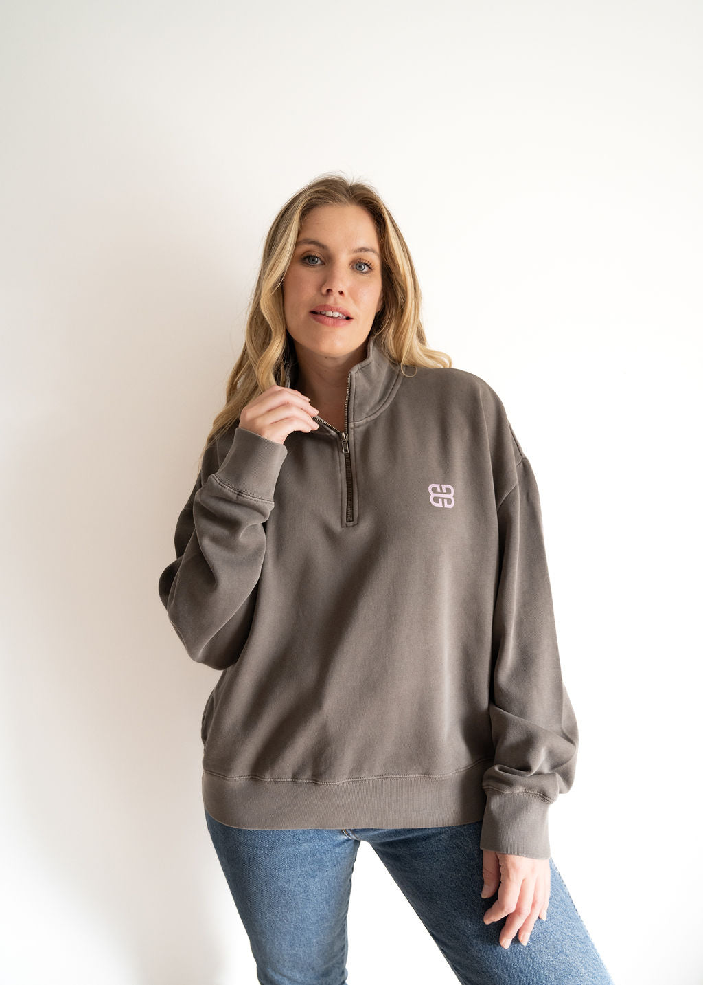Beautiful Crazy Ladies Quarter Zip Sweater