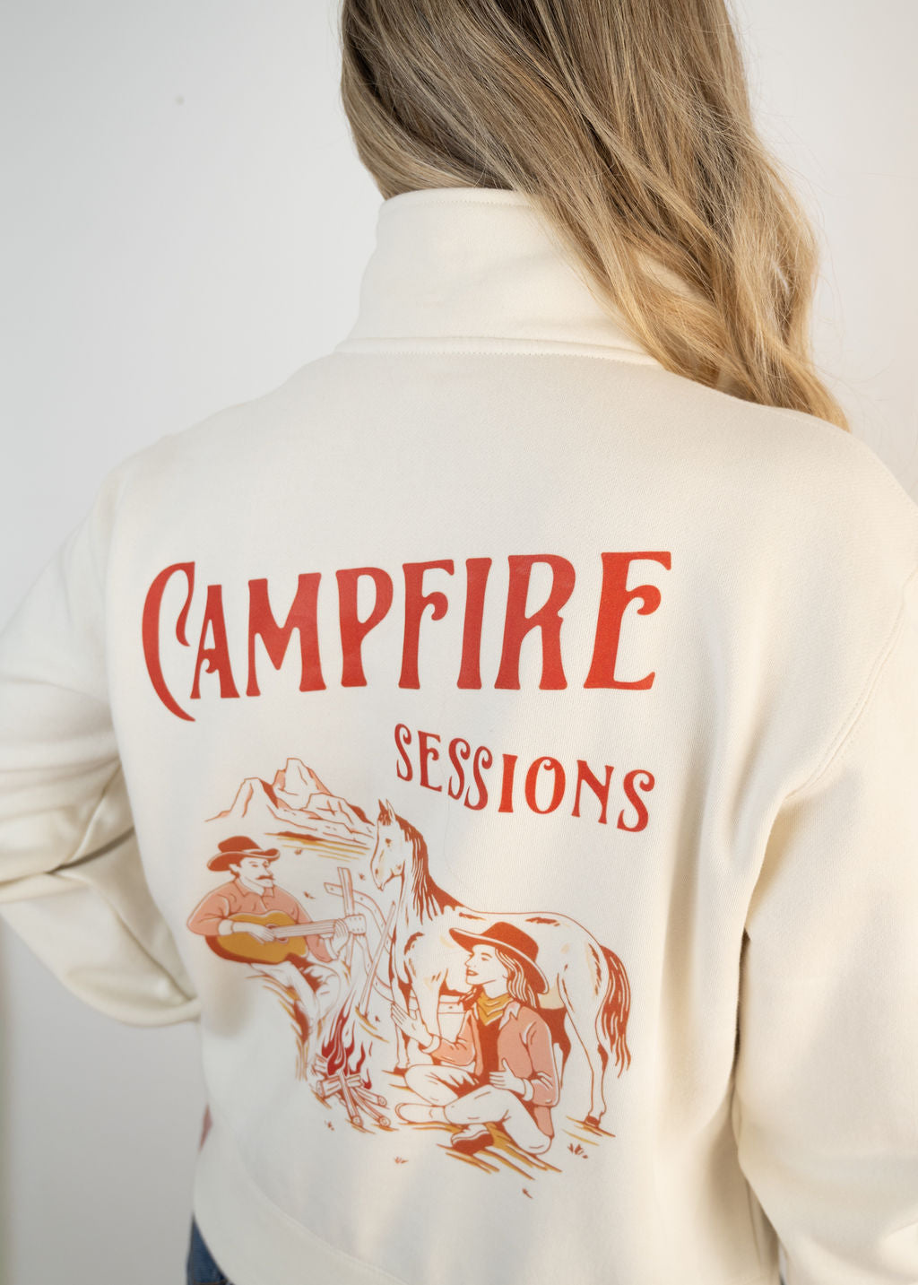 Campfire Sessions Ladies 1/4 Zip Sweater
