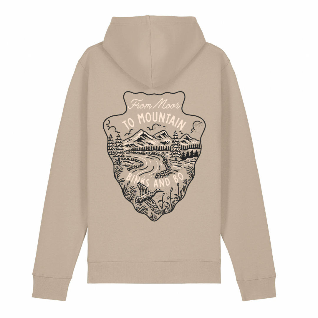 'From Moor To Mountain' Arrowhead Organic Cotton Hoodie