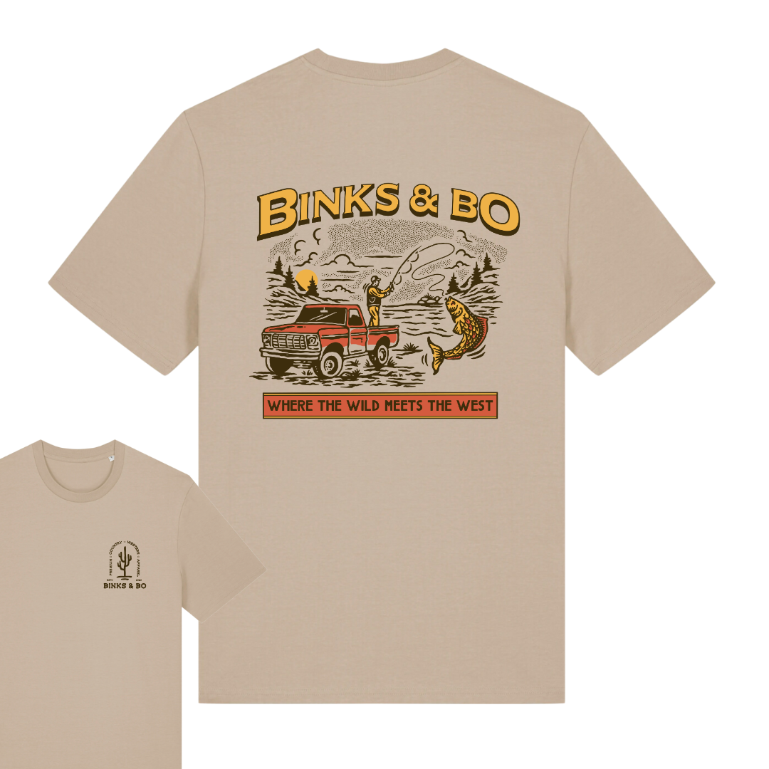 Where The Wild Meets The West Fishing Organic Cotton Tee