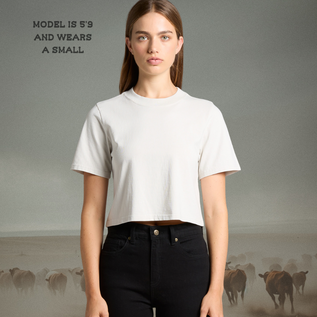 Coastal Cowgirl Faded Crop Tee