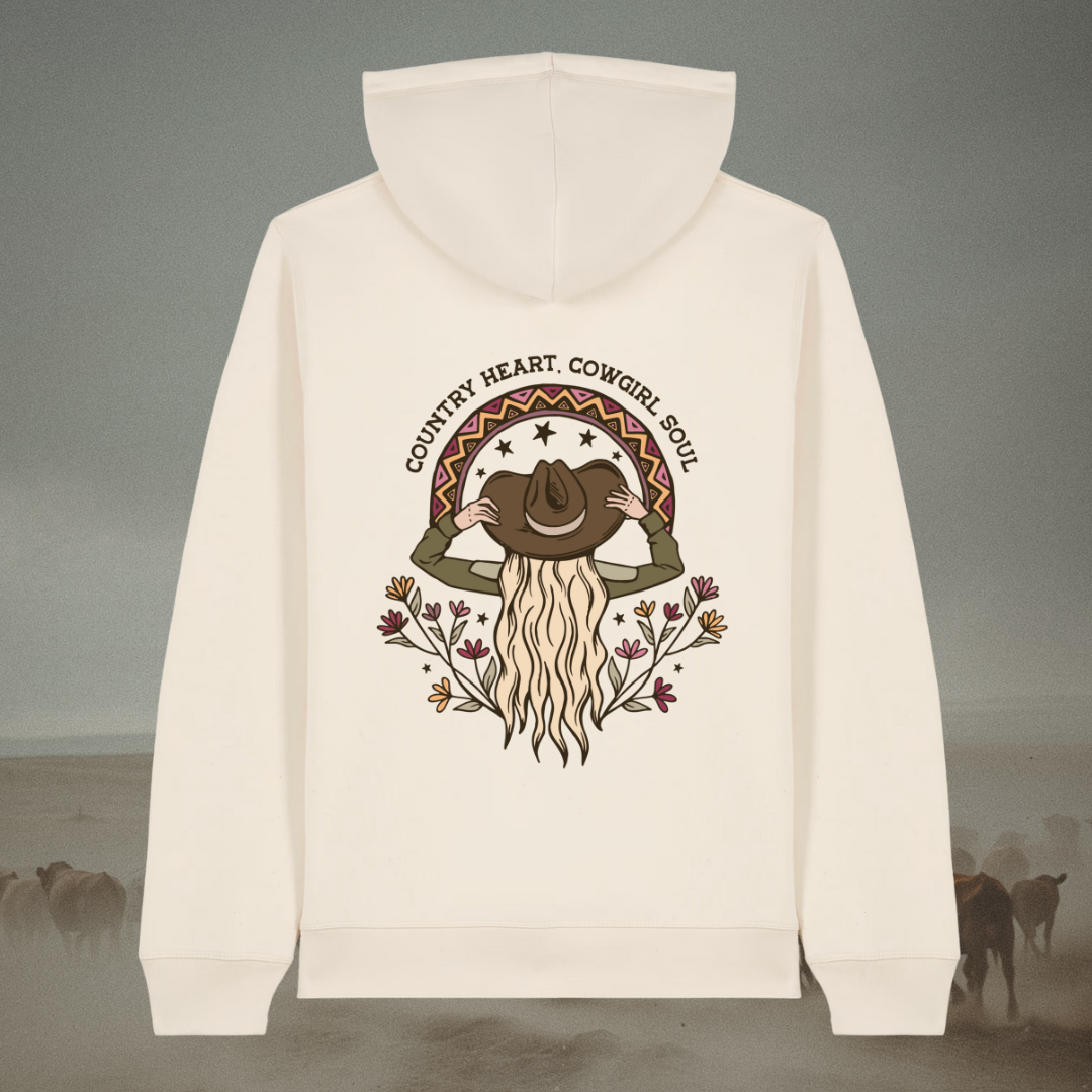 Country Heart, Cowgirl Soul Organic Cotton Hoodie