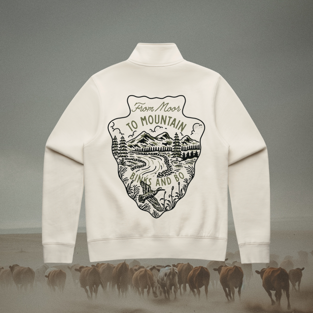 From Moor To Mountain Ladies Quarter Zip Sweater