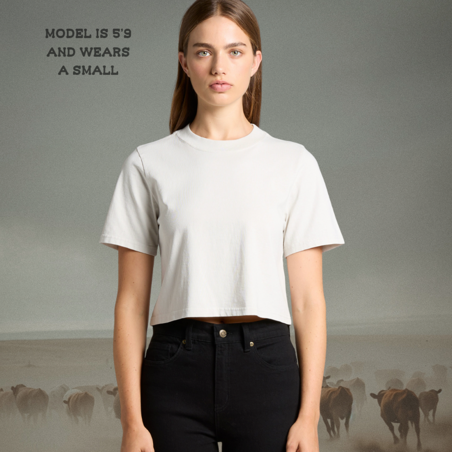 Faded Crop Cotton T-Shirt