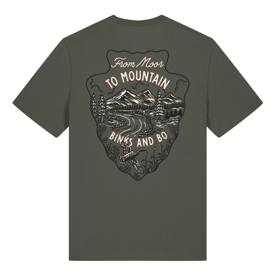 'From Moor To Mountain' Arrowhead Organic Cotton T-Shirt