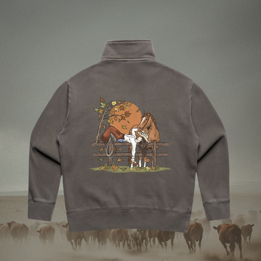 Autumn Cowgirl Ladies Quarter Zip