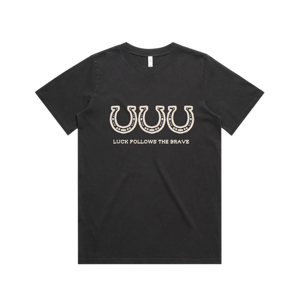 Luck Follows The Brave Faded T-Shirt