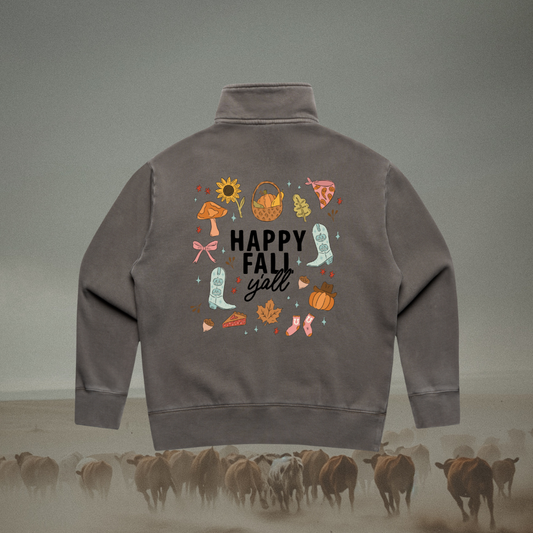 Fall Y'all Ladies Quarter Zip Sweater