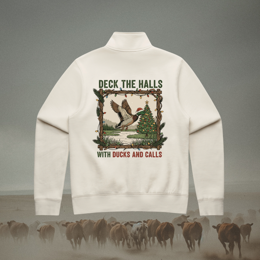 Deck The Halls Ladies Quarter Zip