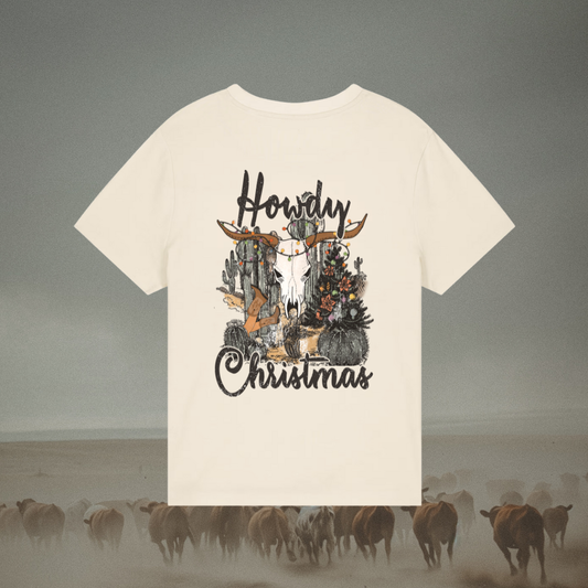 Howdy Christmas Ladies Organic Cotton Tee