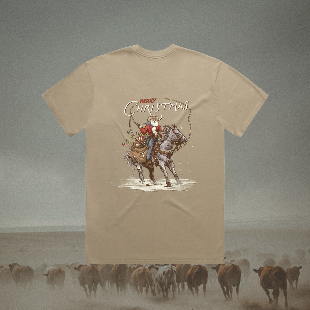 Roping Santa Cotton Unisex T-Shirt