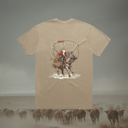 Roping Santa Cotton Unisex T-Shirt