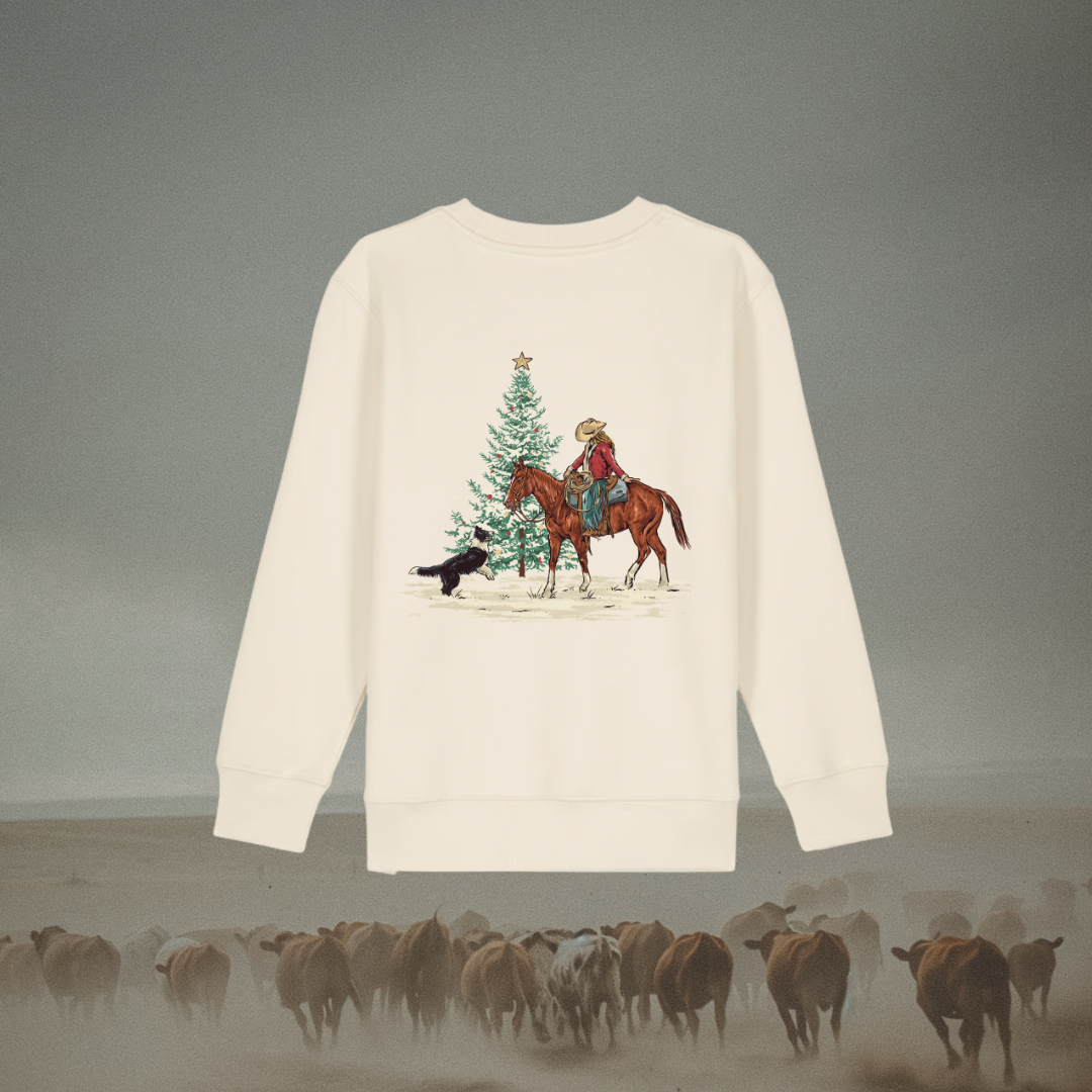 Kids Christmas Cowgirl Sweater