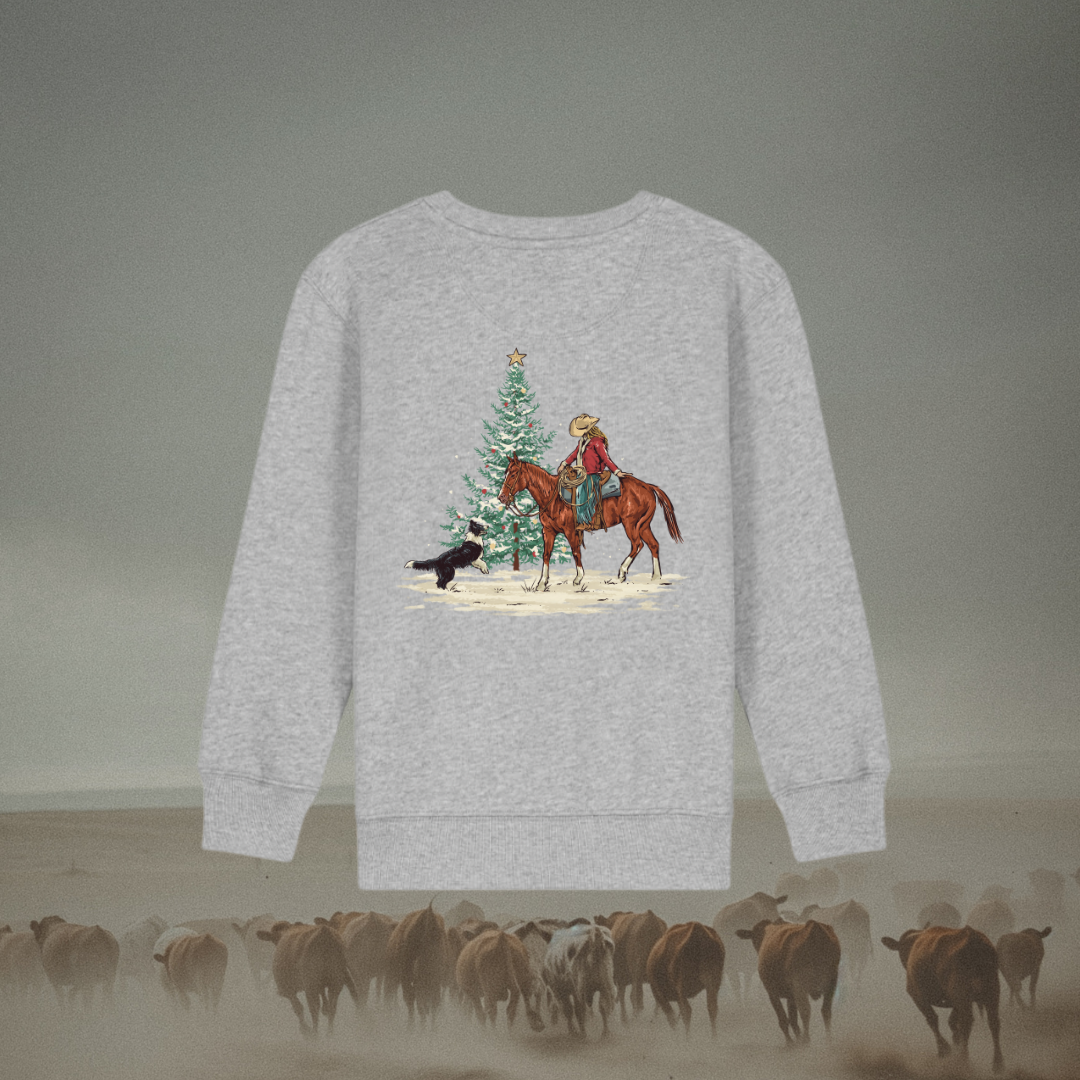 Kids Christmas Cowgirl Sweater