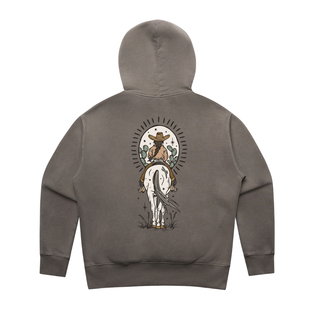 Ladies Faded Boho Cowgirl Hoodie