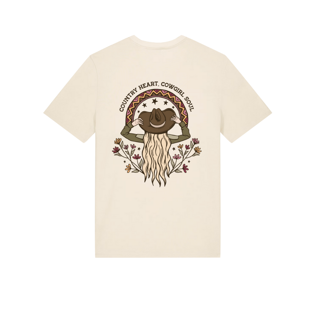 Country Heart, Cowgirl Soul Organic Cotton Ladies Tee