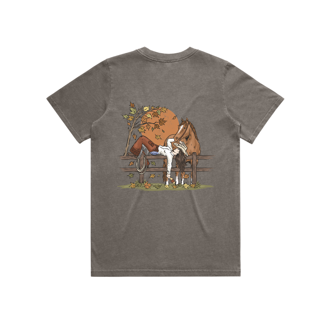 Autumn Cowgirl Ladies Tee