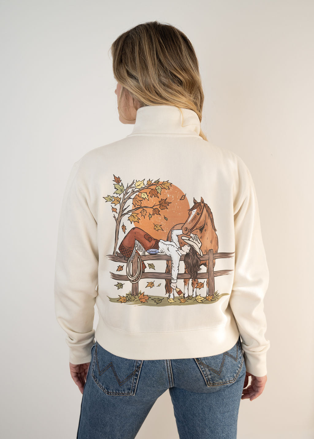 Autumn Cowgirl Ladies Quarter Zip