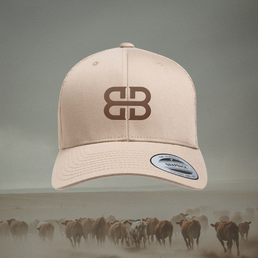 Cattle Brand Khaki Trucker Cap