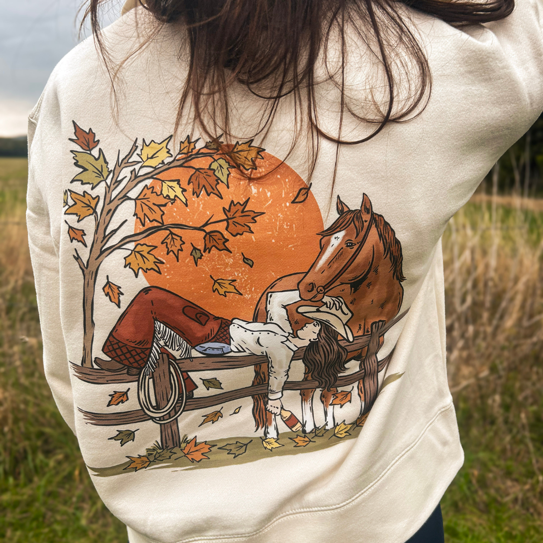 Ladies Autumn Cowgirl Hoodie