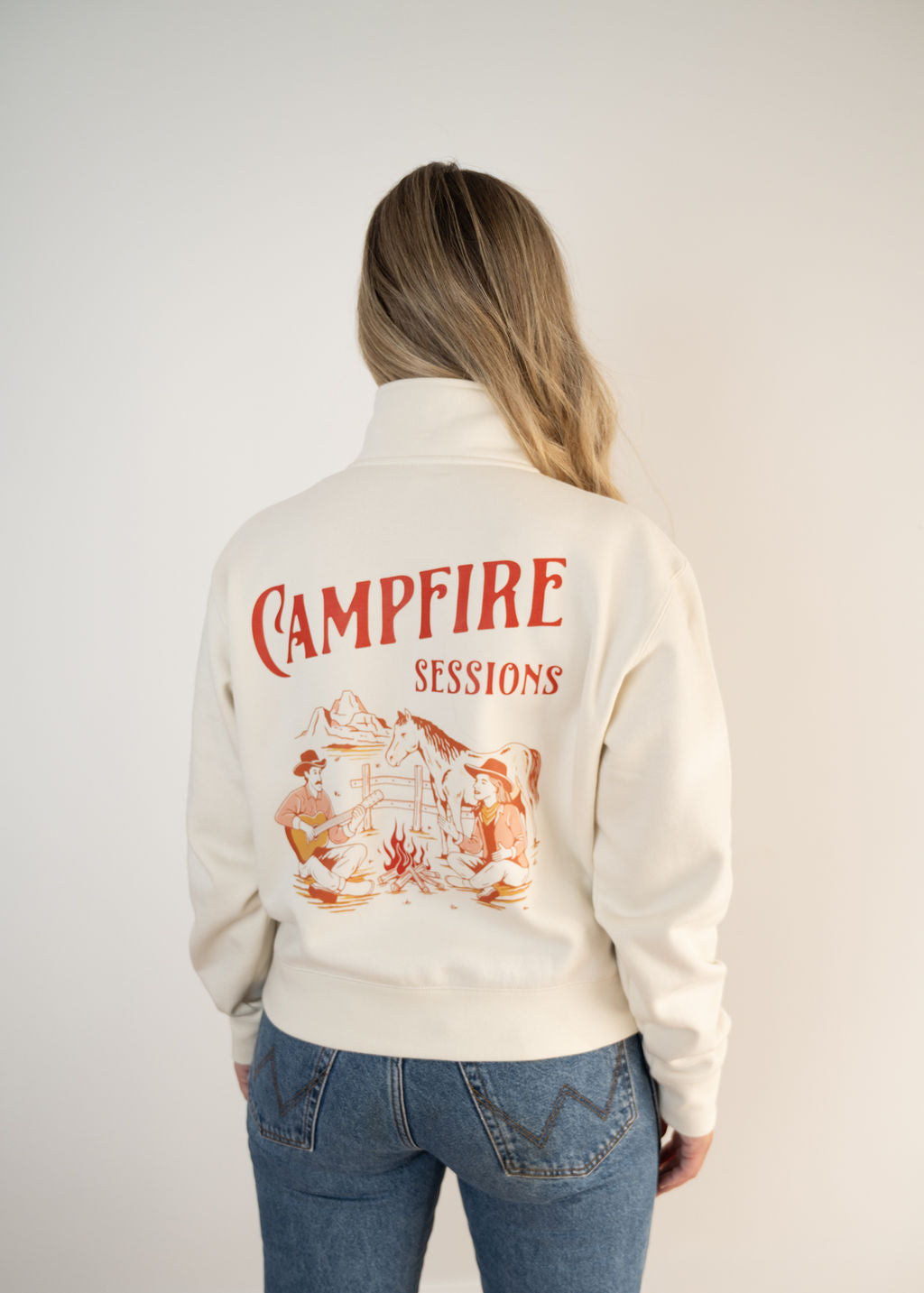 Campfire Sessions Ladies 1/4 Zip Sweater
