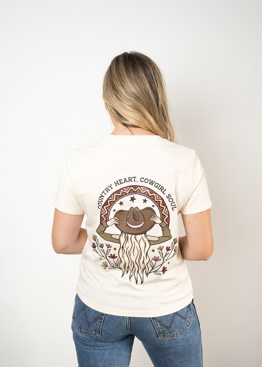 Country Heart, Cowgirl Soul Organic Cotton Ladies Tee