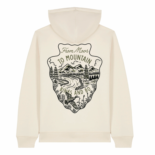 'From Moor To Mountain' Arrowhead Organic Cotton Hoodie