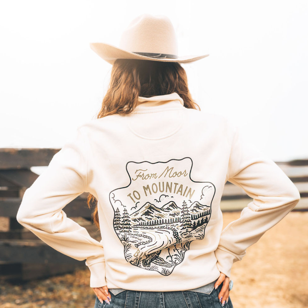From Moor To Mountain Ladies Quarter Zip Sweater