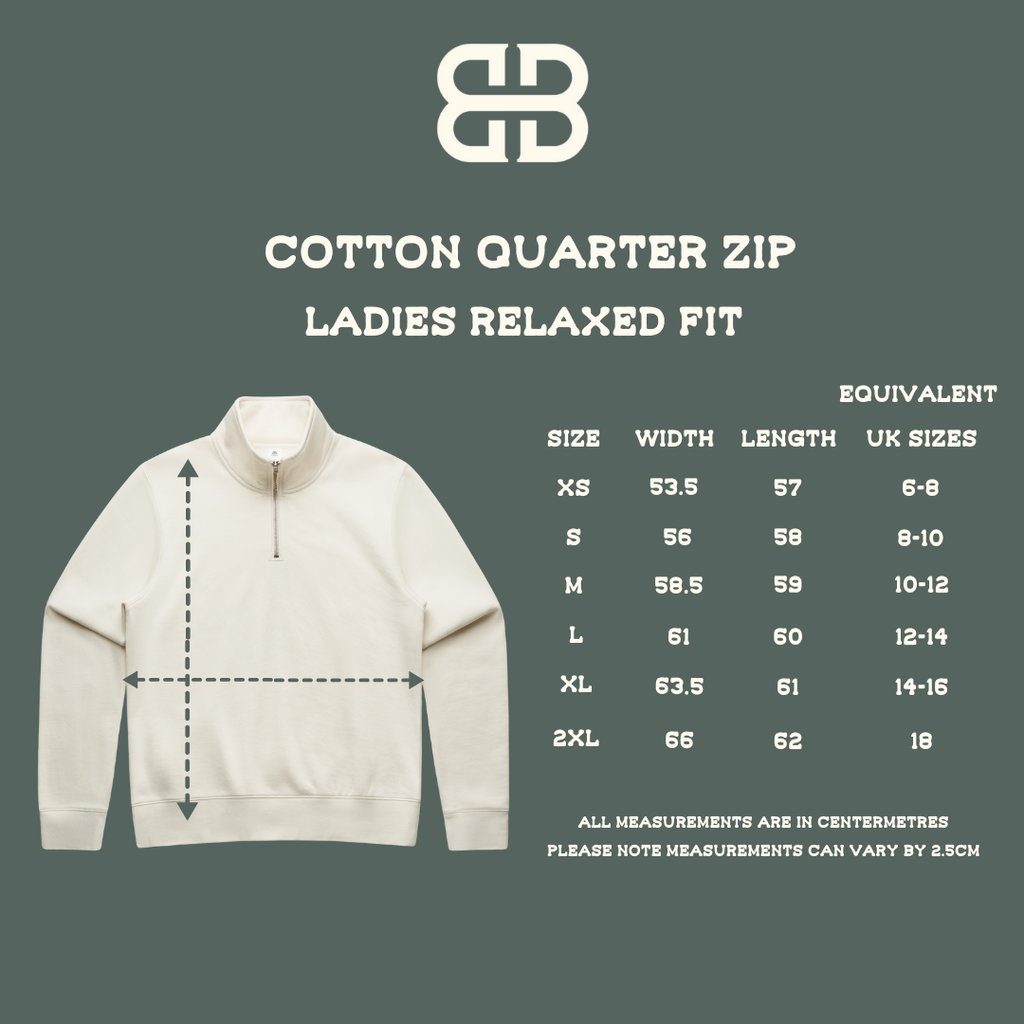 Beautiful Crazy Ladies Quarter Zip Sweater - Premium Cotton