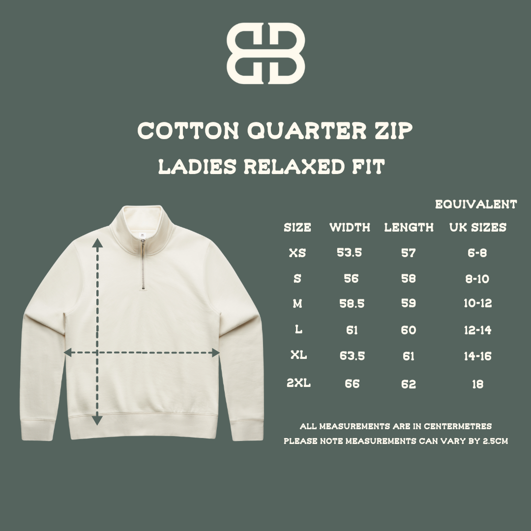 Beautiful Crazy Ladies Quarter Zip Sweater - Premium Cotton