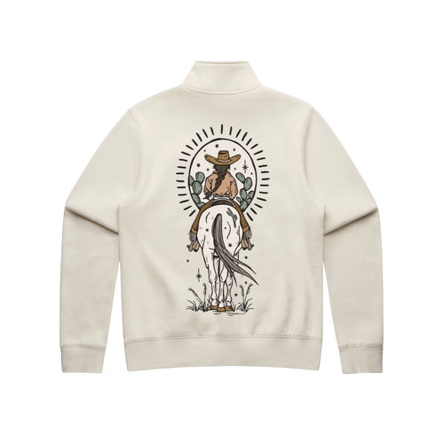 'Boho Cowgirl' Ladies Quarter Zip Sweater