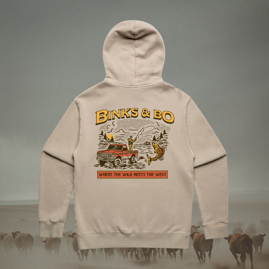 Where The Wild Meets The West Fishing Hoodie