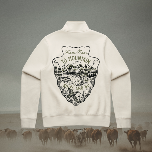 From Moor To Mountain Ladies Quarter Zip Sweater