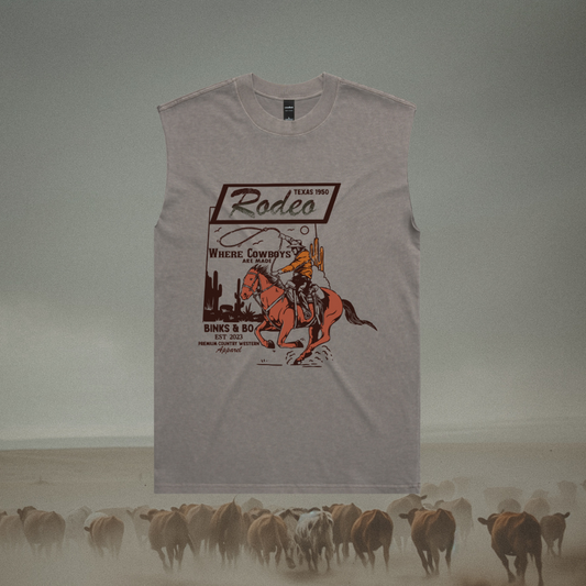 Rodeo Mens Faded Tanks Top