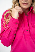 Women's Pink Western Work Shirt
