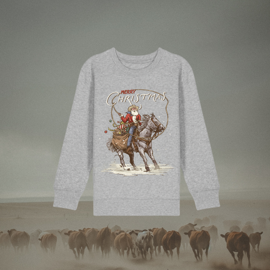 Kids 'Roping Santa' Christmas Sweater