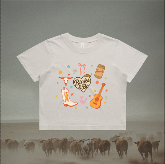 Faded Crop Cotton T-Shirt