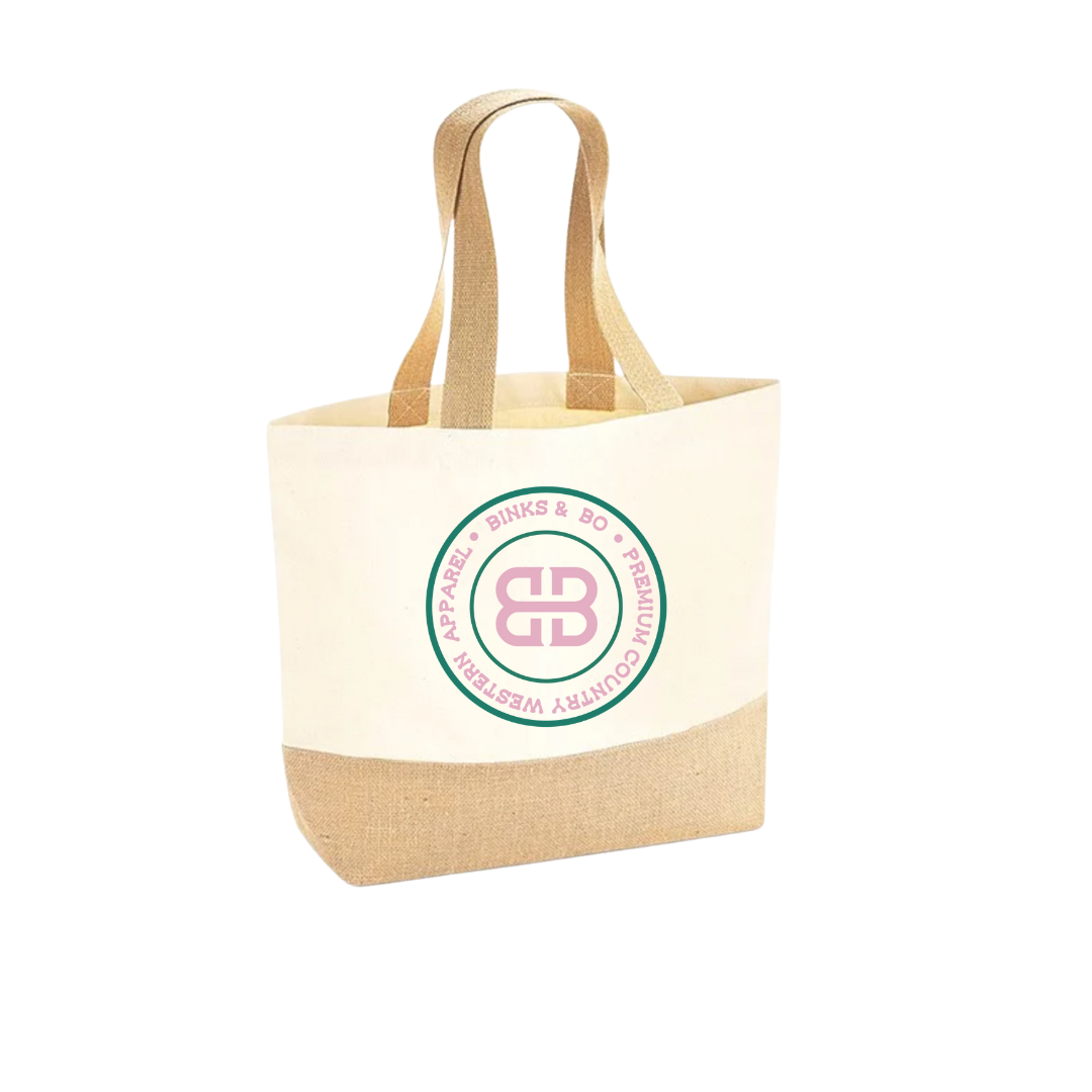 Jute Base Canvas Tote
