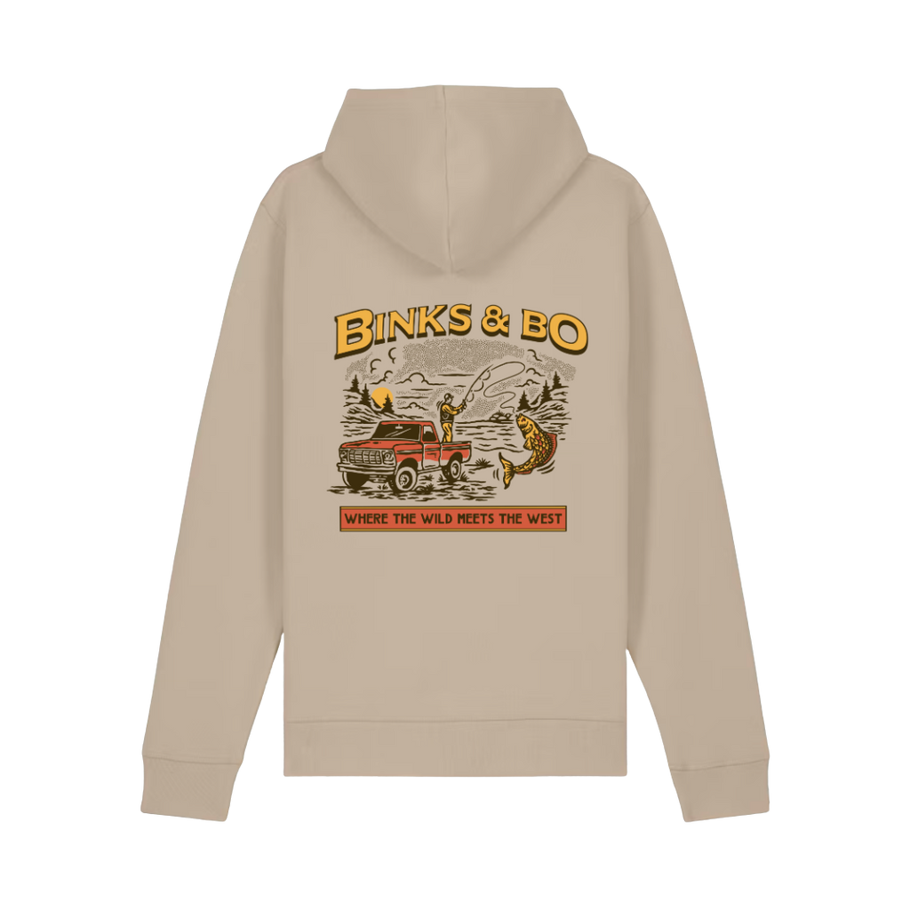 'Where The Wild Meets The West' Fishing Hoodie