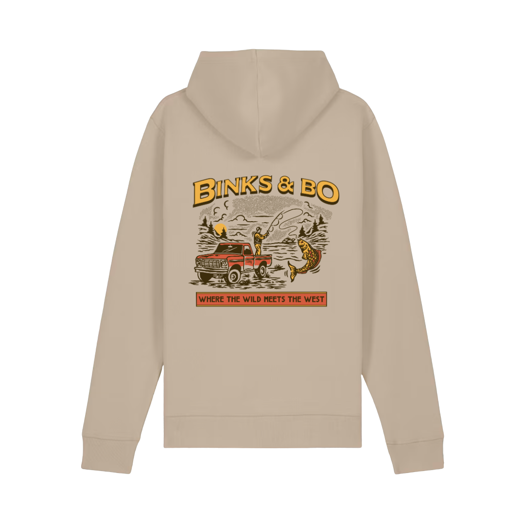 'Where The Wild Meets The West' Fishing Hoodie
