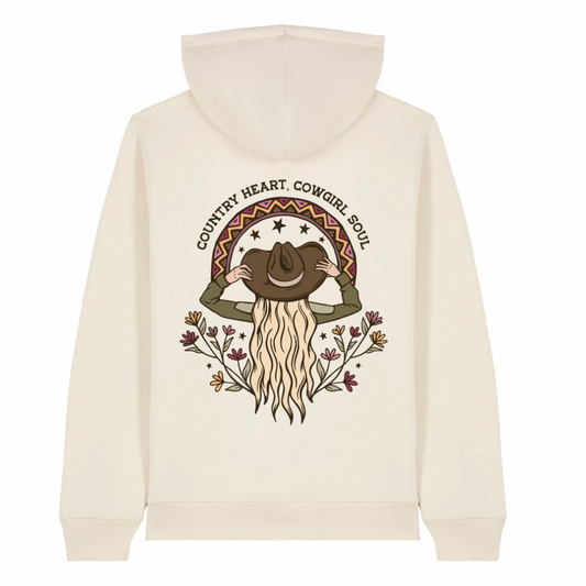 'Country Heart, Cowgirl Soul' Organic Cotton Hoodie