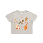 Binks & Bo Heart Faded Crop Tee