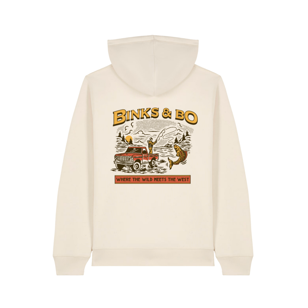 'Where The Wild Meets The West' Fishing Hoodie