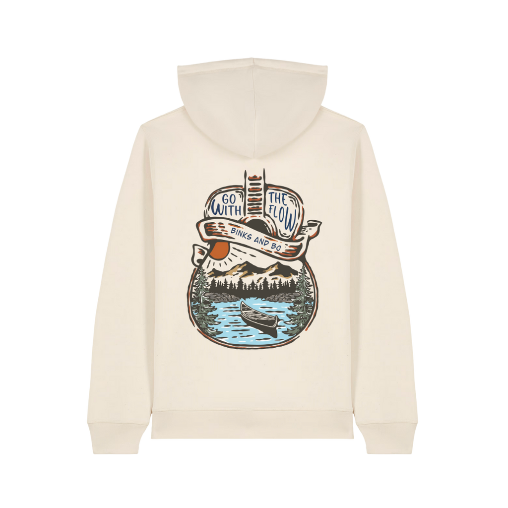'Go With The Flow' Unisex Organic Cotton Hoodie