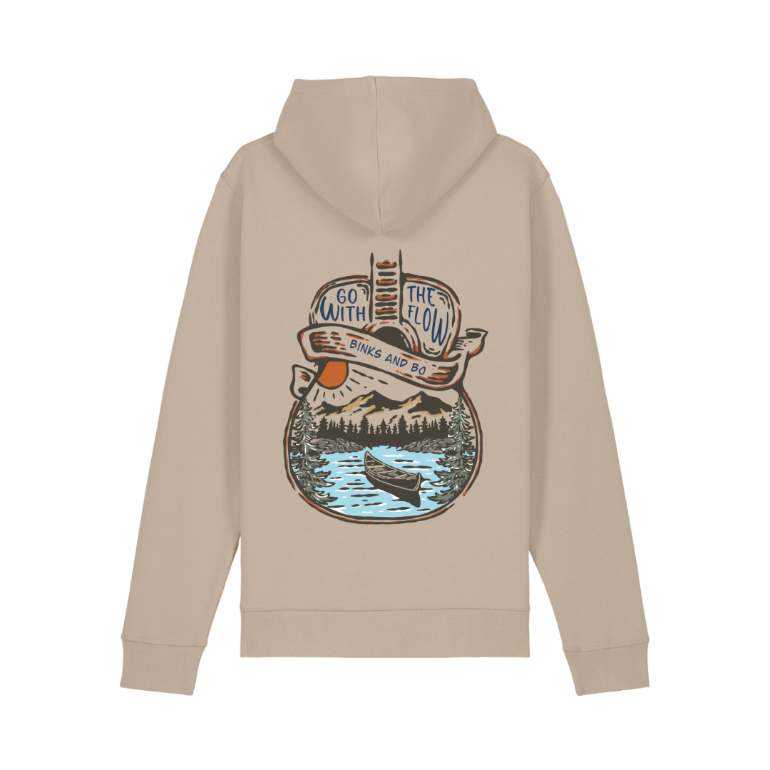 'Go With The Flow' Unisex Organic Cotton Hoodie